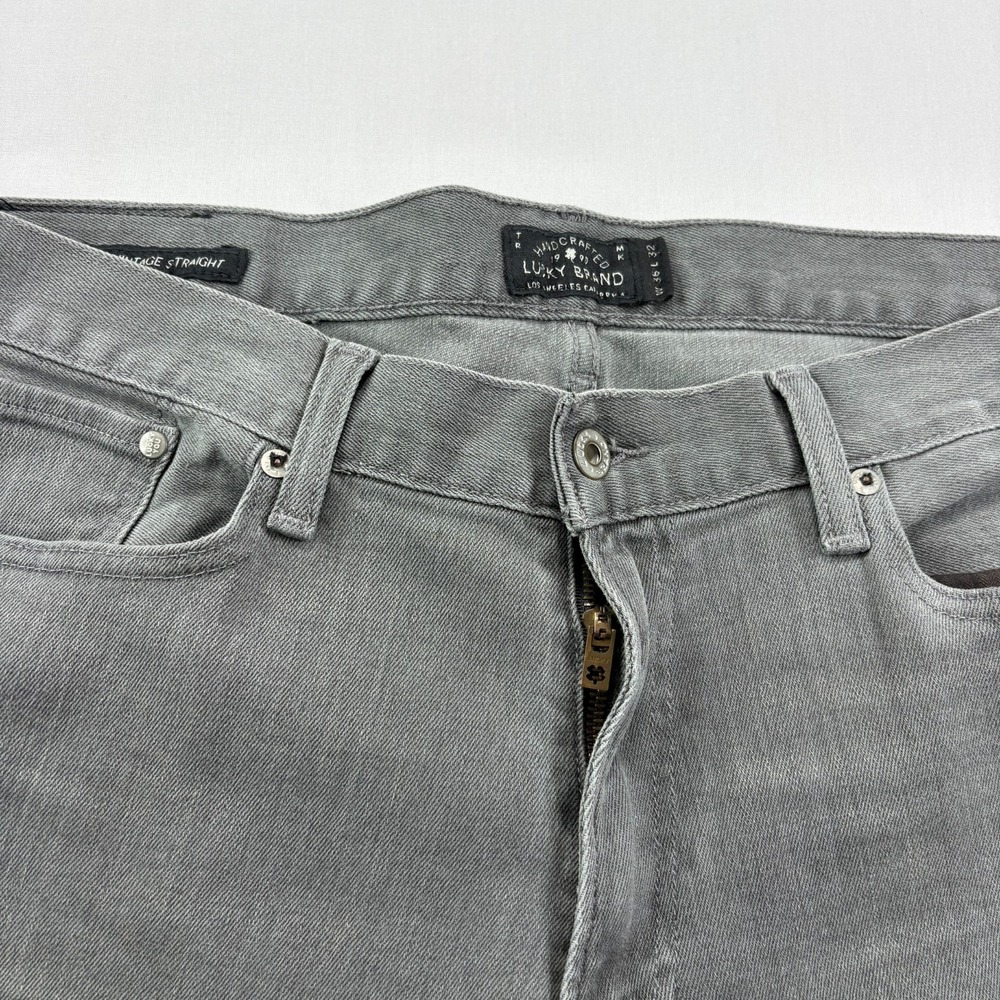 Lucky Brand Jeans Mens 36x32 Gray 363 Vintage Straight Leg Denim - Picture 2 of 11